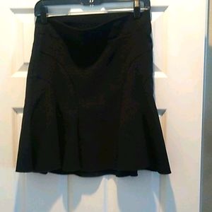 Valid S Black Polyester Blend Mini Skirt